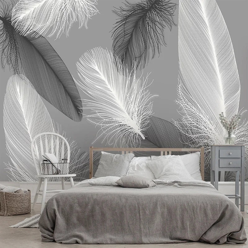 Papier peint panoramique Envol en tête de lit dans une chambre